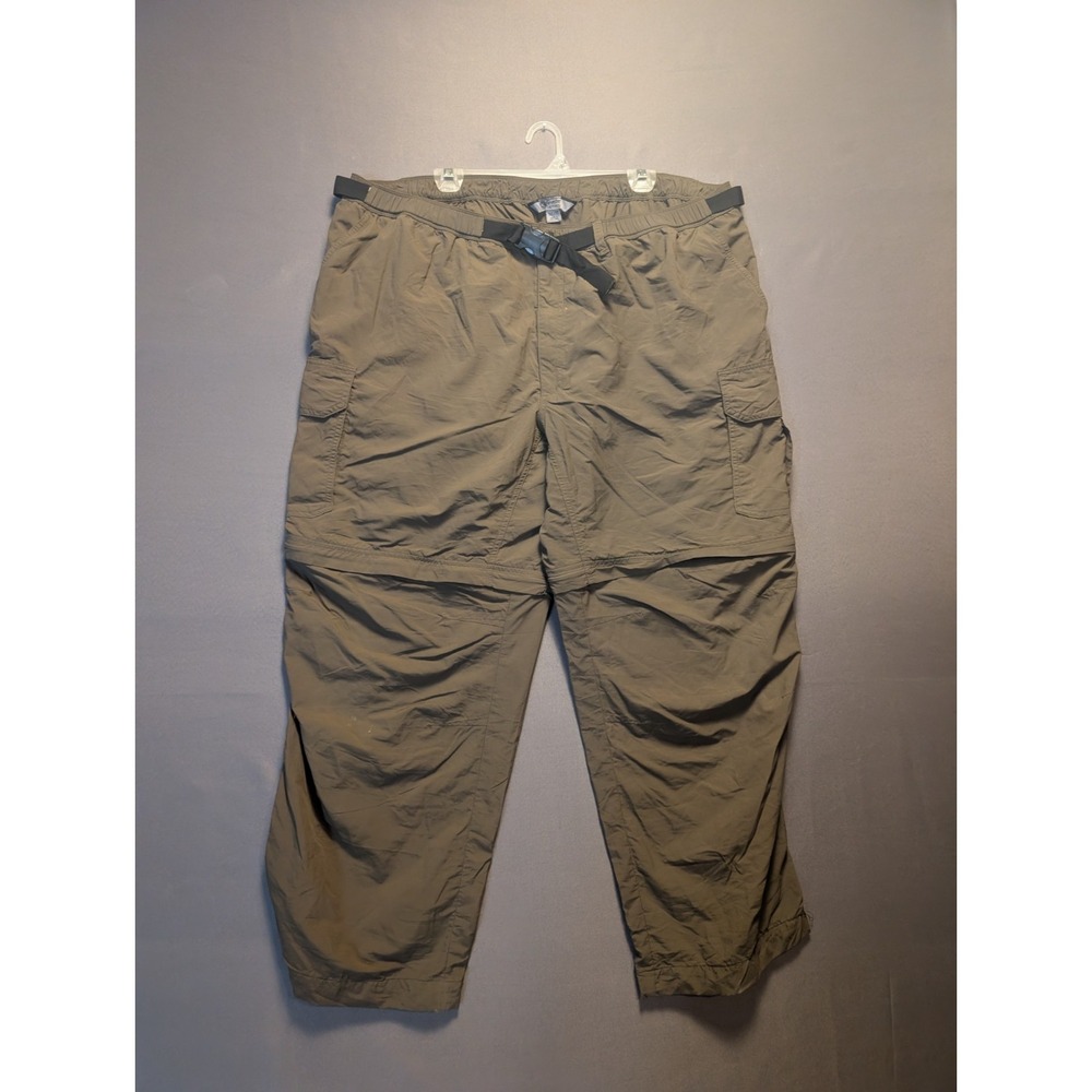 Guide Series Convertible Hiking Pants Mens 3XL Olive Green Adjustable Web Belted